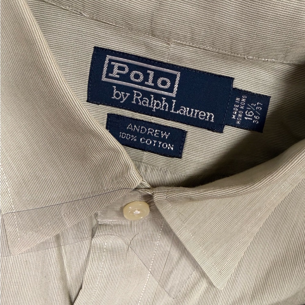 Polo by Ralph Lauren Men's Tan Shirt 16.5 36/37